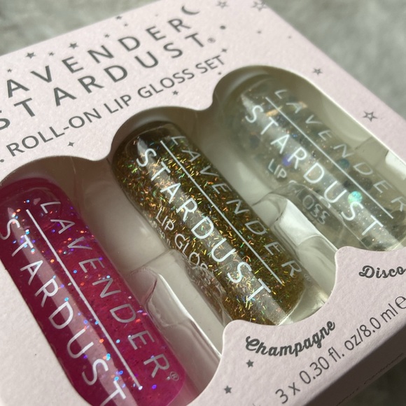 Lavender stardust roll on 90’s Y2K lip gloss set Valentine’s Day makeup - Picture 6 of 10